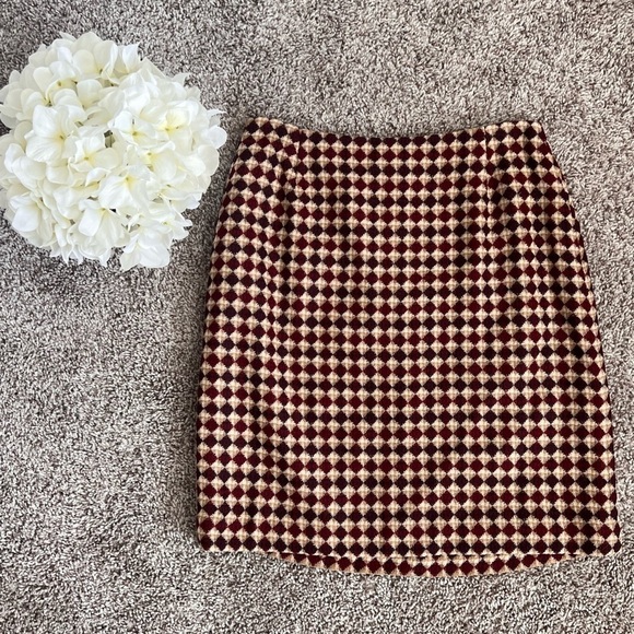 Vintage Eddie Bauer 100% Wool Skirt Sz 8 - Picture 1 of 6